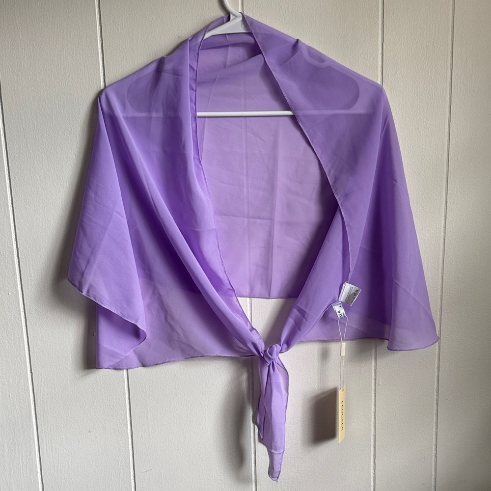 NWT Ekouaer Light Purple Sheer Wrap Scarf Cover Up
